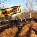 Herbstlaub Park Stuttgart bei Demo 13.11.10  K21