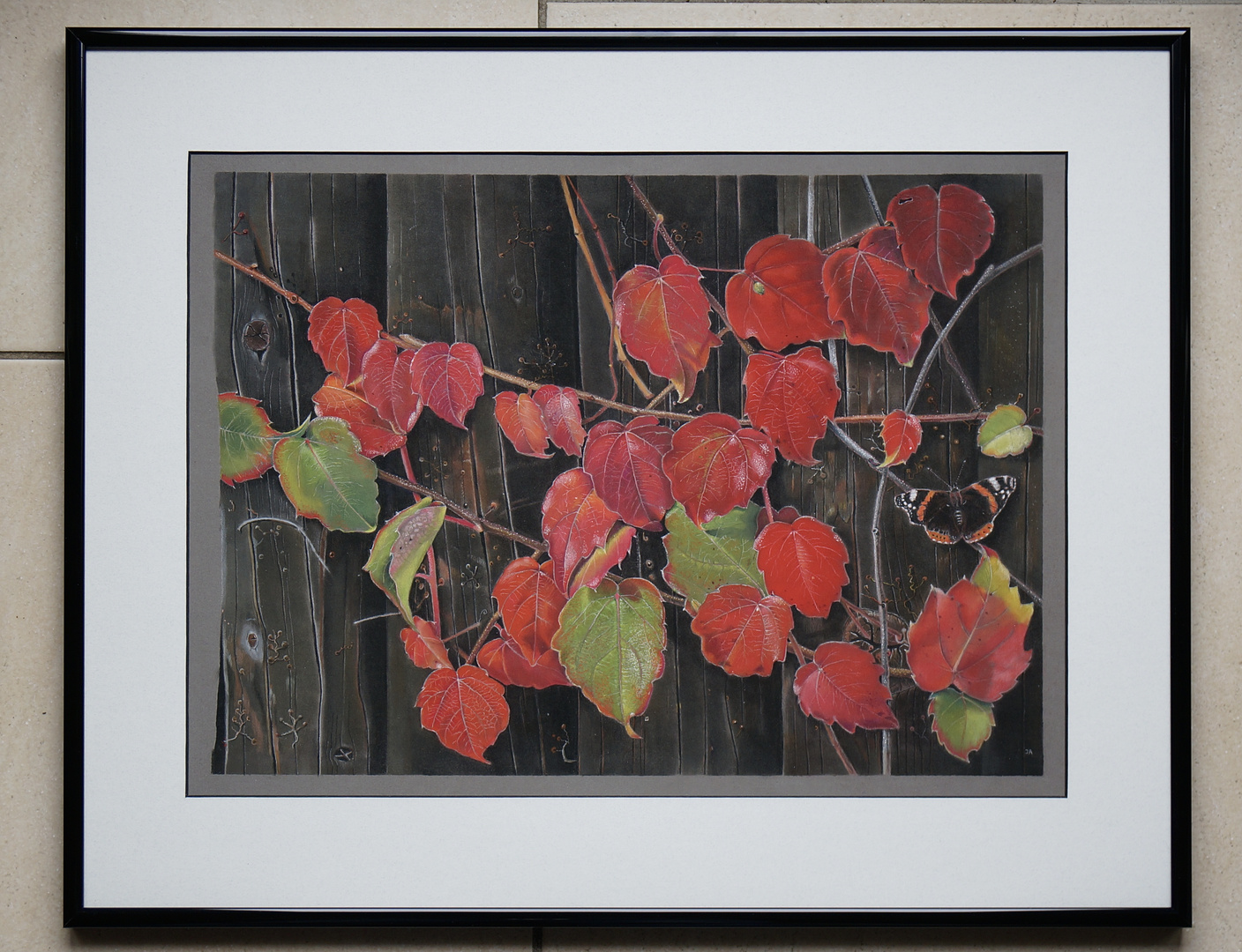 Herbstlaub, Pastellstifte  40 x 50 cm
