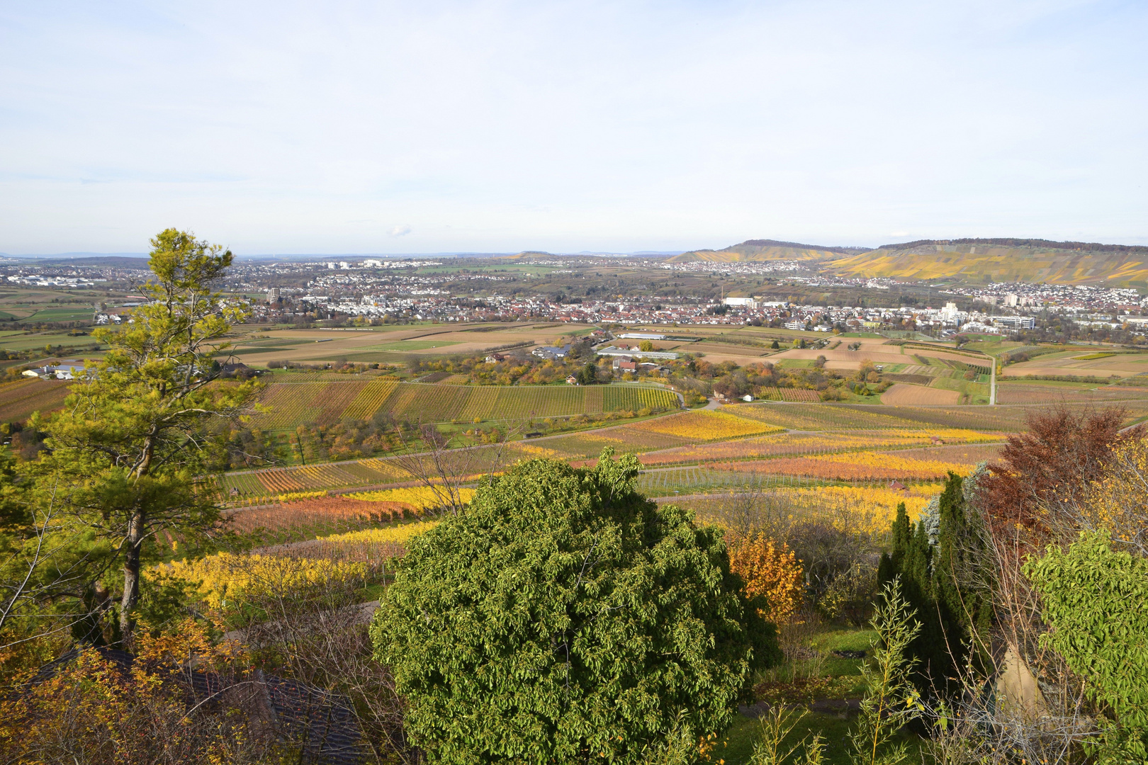 Herbstlich buntes, weites Land