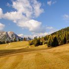 Herbstlich zeigen sich die Wiesen auf der Plätzwiese, die Plätzwiese (ital. Prato Piazza) ist..