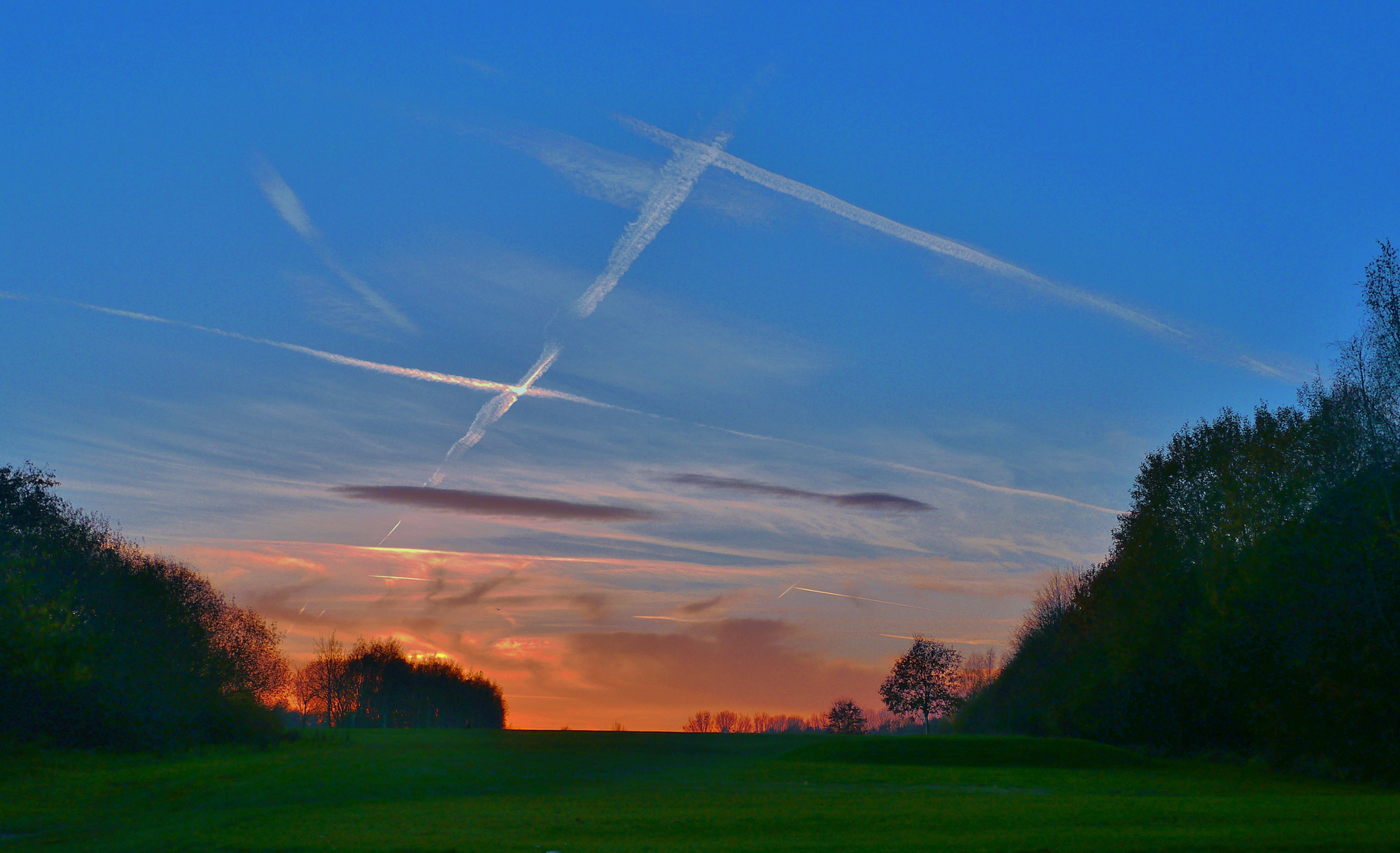 herbstliche Abendstimmung ...