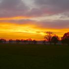 Herbstliche Abendstimmung, erste Bodennebel