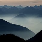 Herbstliche Abendstimmung in den Alpen