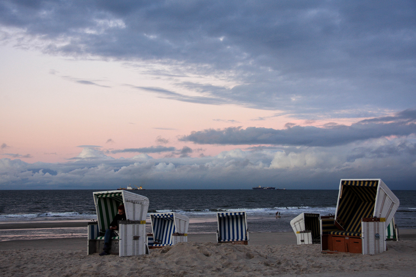 herbstliche Abendstimmung Wangerooger Strand