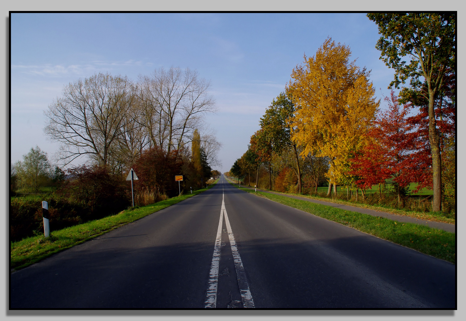 Herbstliche Landstraße