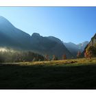 Herbstliche Morgenstimmung am großen Ahornboden