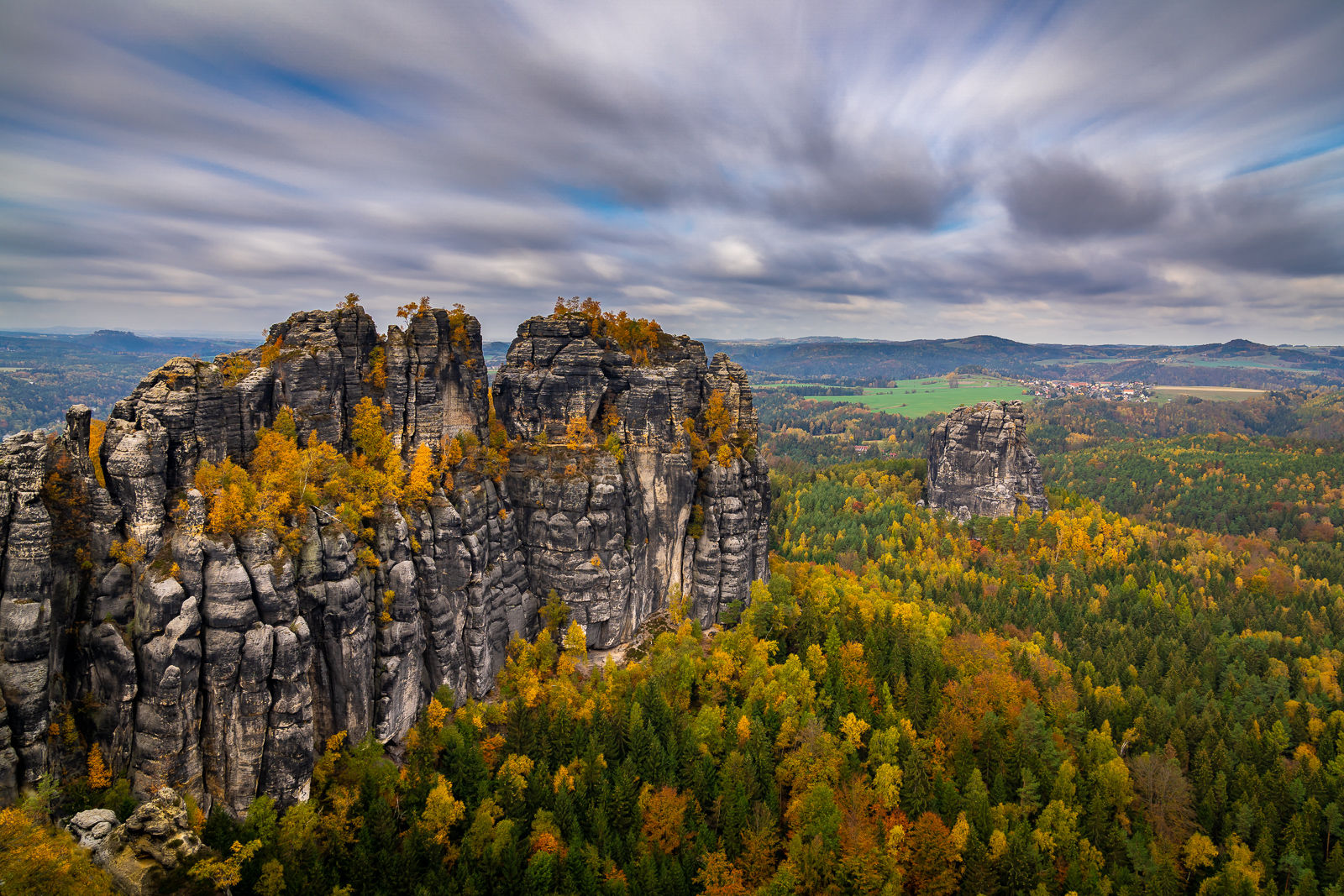 Herbstliche Schrammsteine