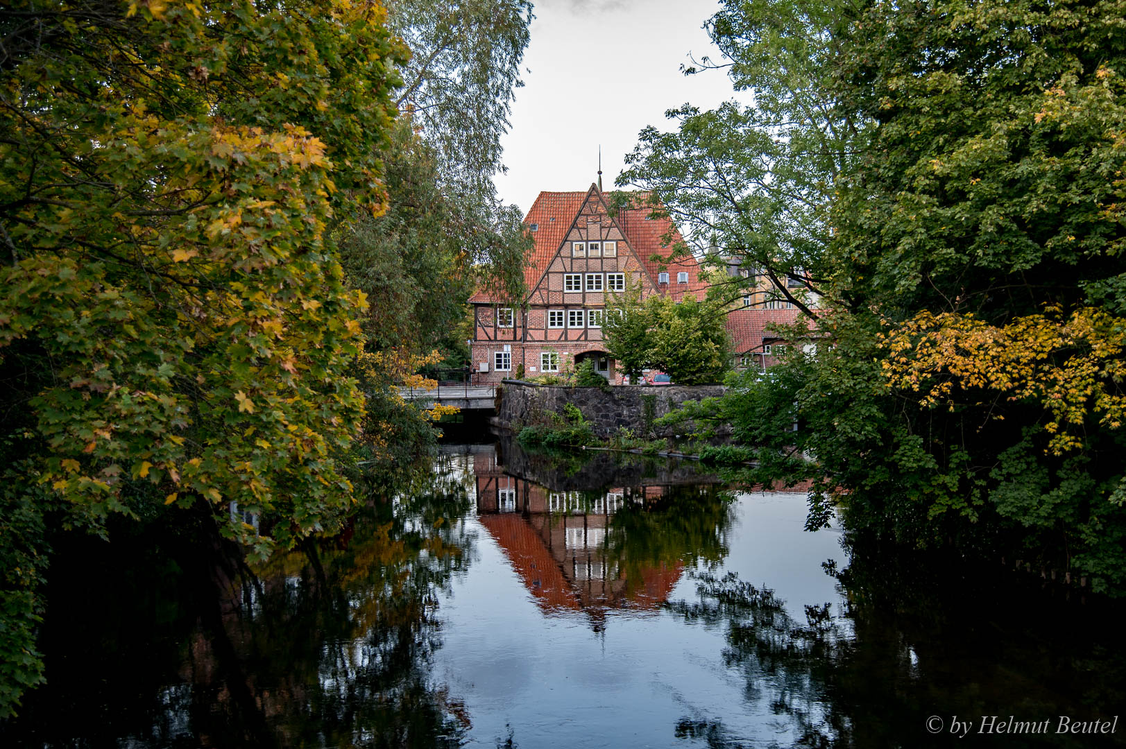 Herbstliche Spiegelung in der Ilmenau