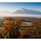 Herbstliche Stimmung mit Blick auf den Untersberg