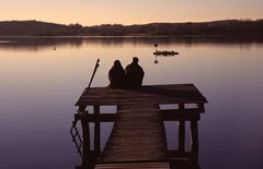 Herbstlicher Abend am See