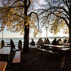 herbstlicher Biergarten