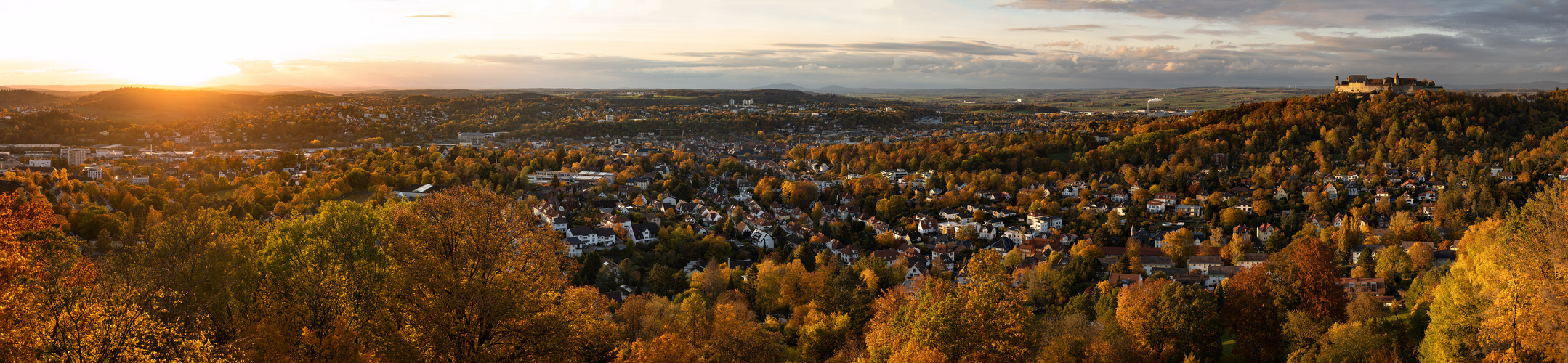 Herbstlicher Blick auf Coburg