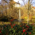 Herbstlicher Blick auf Schloss Jössnitz bei Plauen