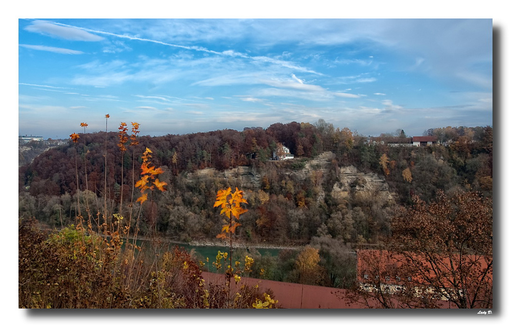 herbstlicher Blick nach Österreich