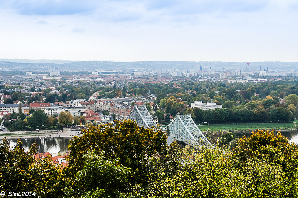 Herbstlicher Blick über Dresden