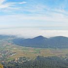 Herbstlicher Blick von der Hohen Wand auf die Nebelschicht 