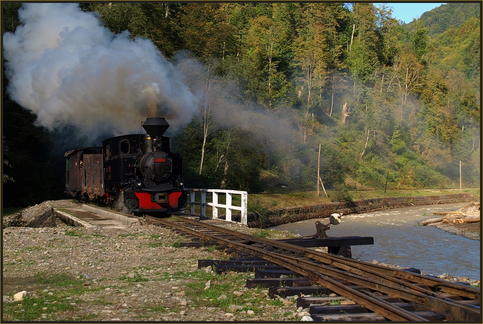 Herbstlicher Dampfbetrieb im Valea Vaserului