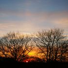 Herbstlicher Frühlingssonnenuntergang