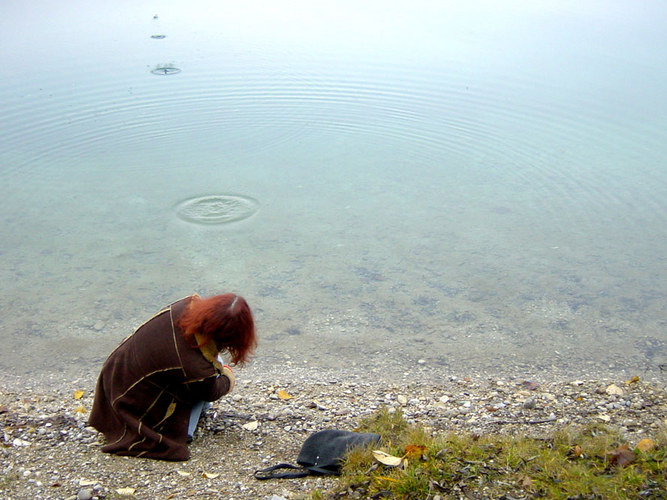 Herbstlicher Fund am See, weggeworfen ...!