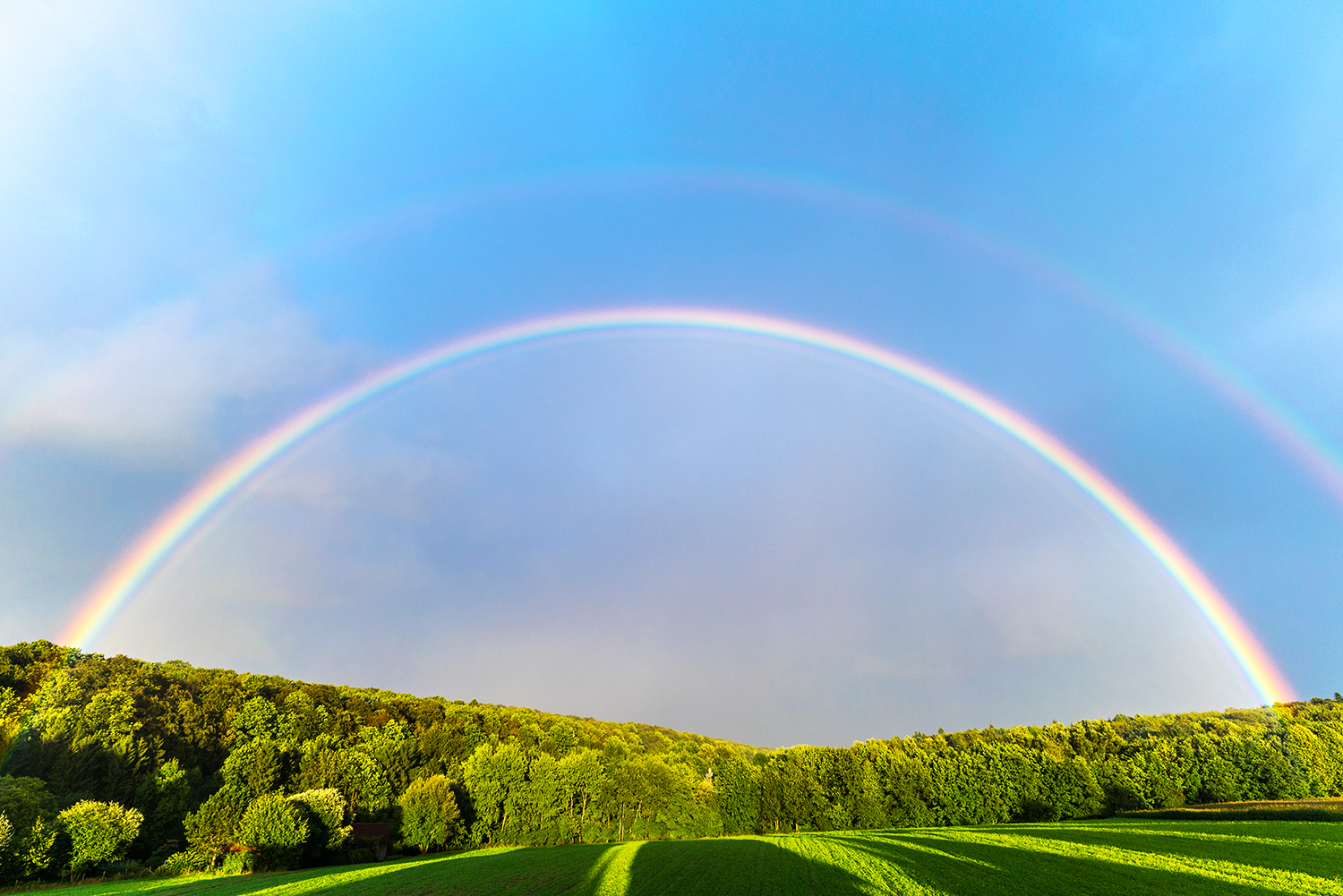 Herbstlicher Regenbogen Foto & Bild | wetterfotografie, jury-voting ...