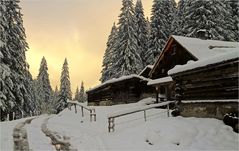 Herbstlicher Schneezauber an der Gerstrubenalpe