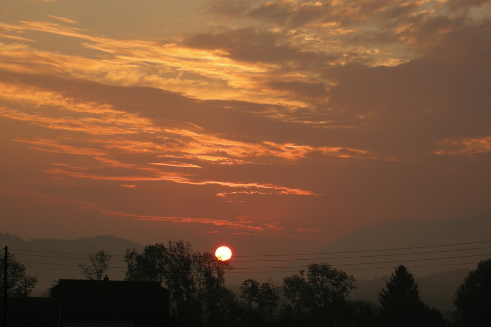 Herbstlicher Sonnenaufgang