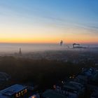 herbstlicher Sonnenaufgang über Warnemünde