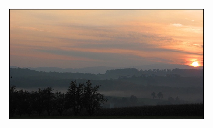 herbstlicher Sonnenuntergang