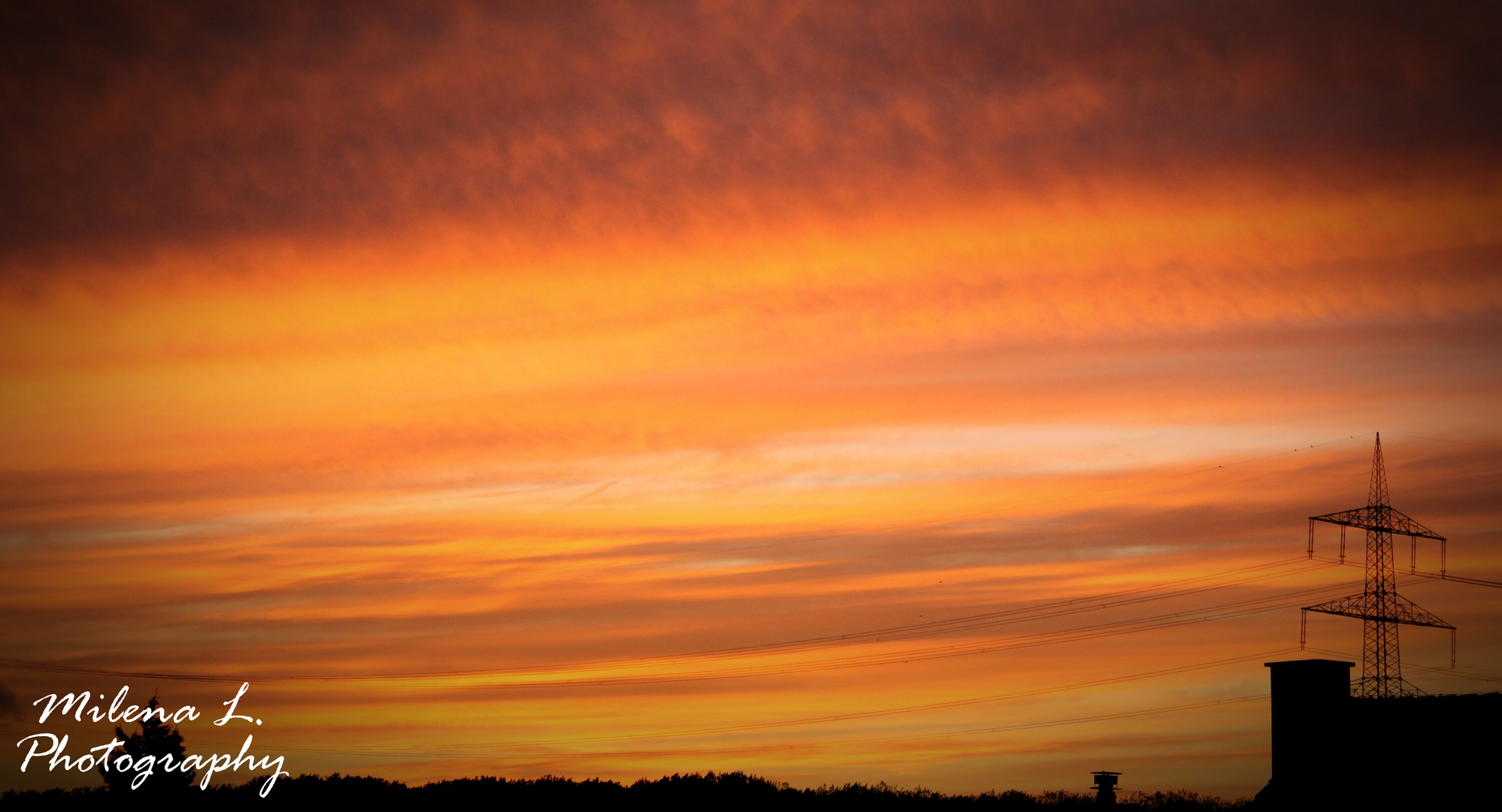 Herbstlicher Sonnenuntergang