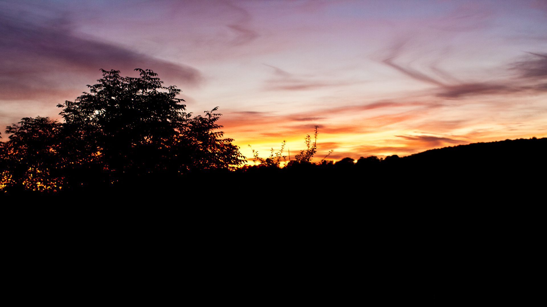 Herbstlicher Sonnenuntergang