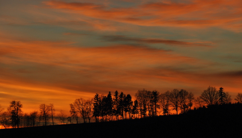 herbstlicher Sonnenuntergang