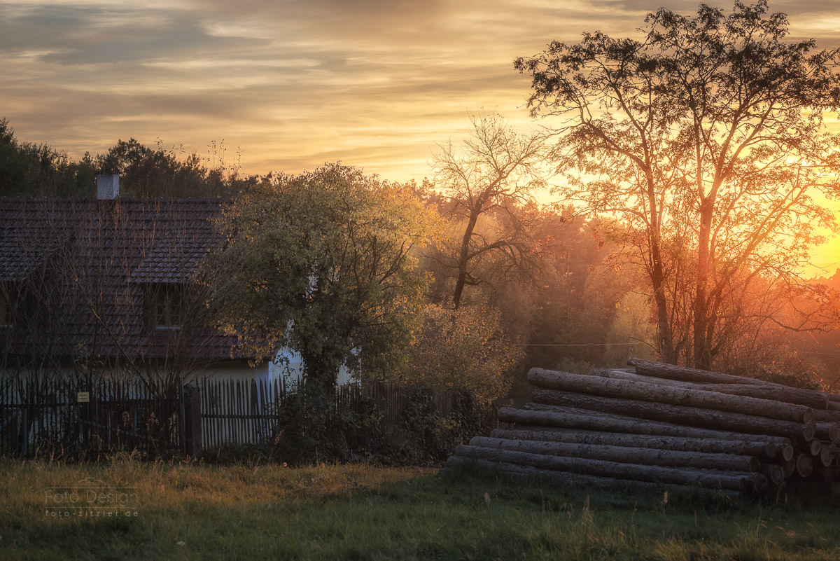 herbstlicher Sonnenuntergang