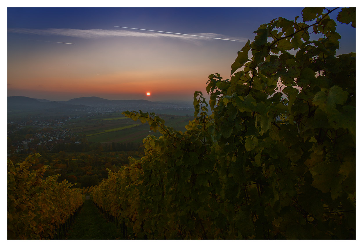 Herbstlicher Sonnenuntergang