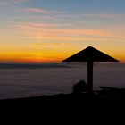 herbstlicher Sonnenuntergang im Erzgebirge