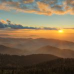 Herbstlicher Sonnenuntergang über der Ortenau