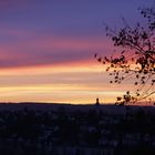 Herbstlicher Sonnenuntergang über Passau