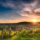 Herbstlicher Sonnenuntergang über Unterjesingen (Tübingen)