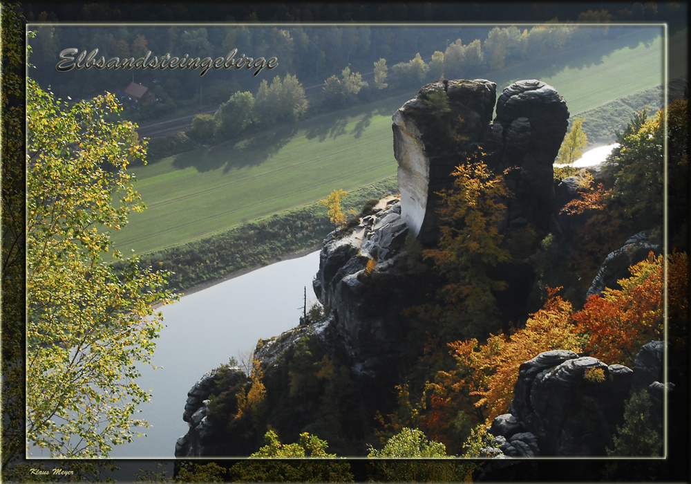 Herbstliches Elbsandsteingebirge