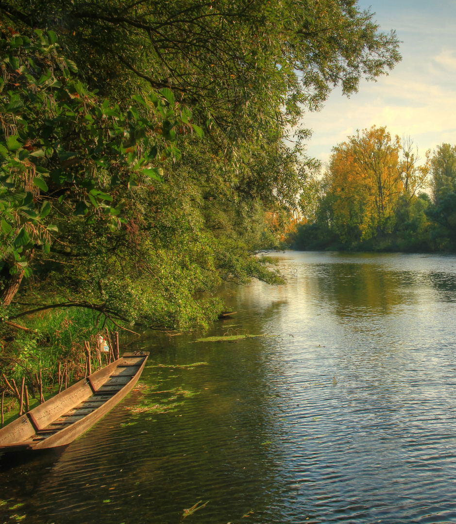 Herbstliches Flair am Fluss