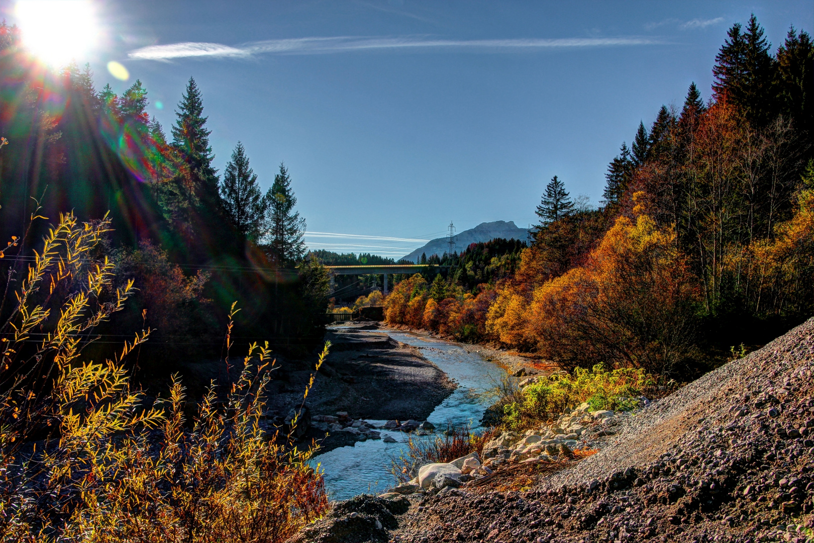 Herbstliches Gsperr bei Reutte in Tirol