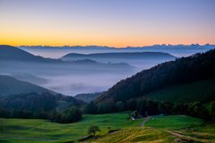 herbstliches Nebelmeer.