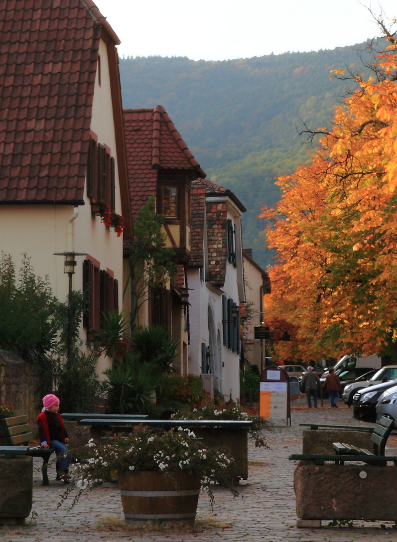 Herbstliches Rhodt unter Rietburg