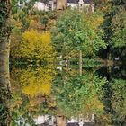 Herbstliches Schloss Dehrn a.d.Lahn eingerahmt im Digitalspiegel 