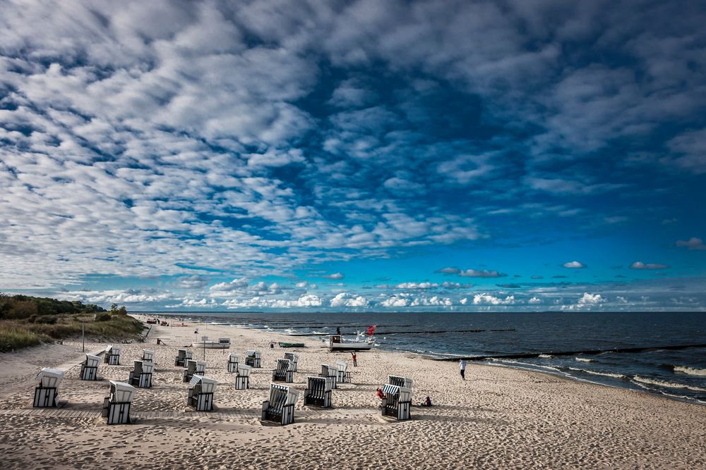 Herbstliches Strandleben