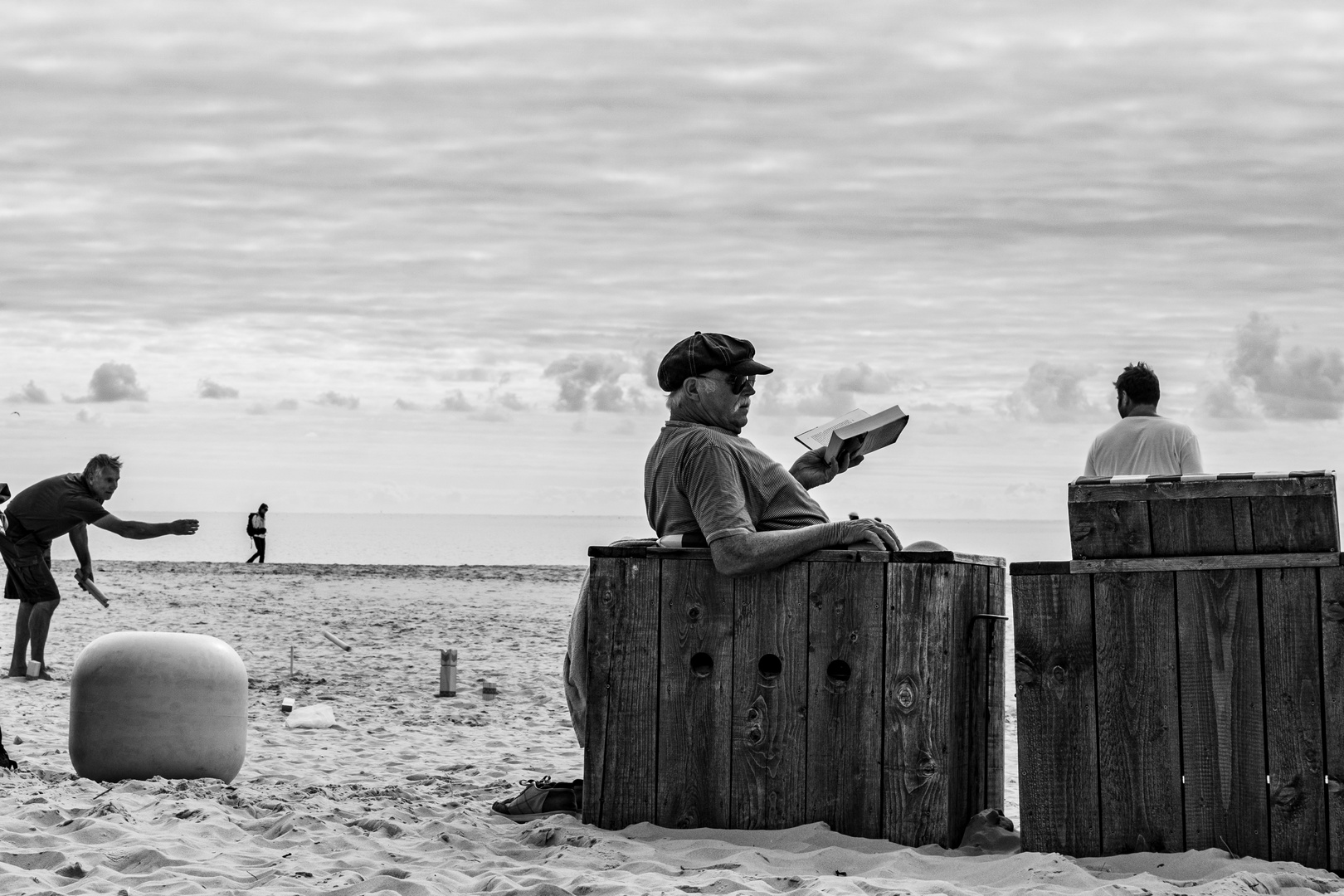 herbstliches Strandleben