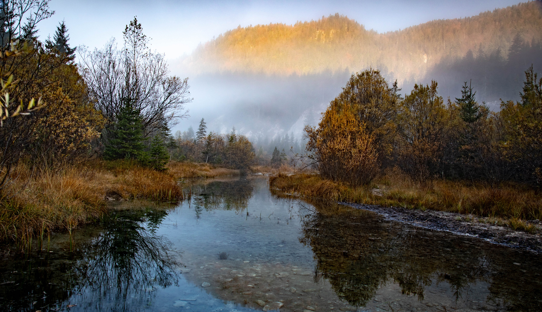 Herbstlichtfarben an der Isar