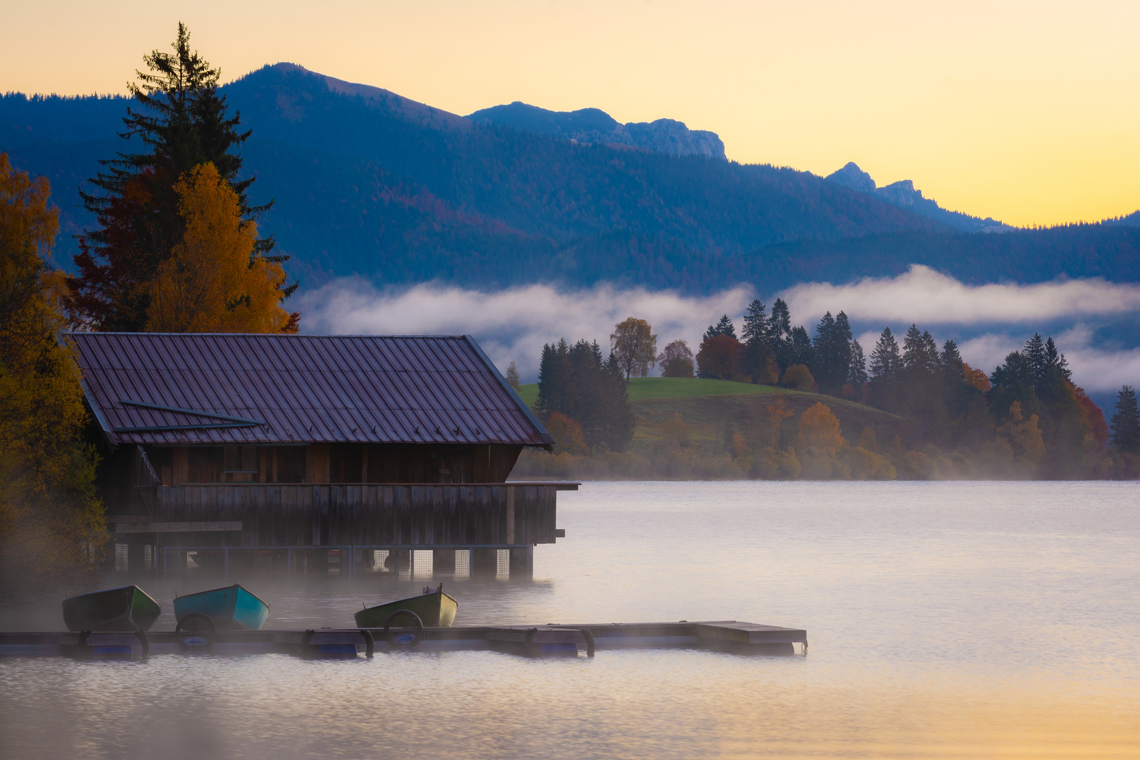 Herbstmorgen am Walchensee