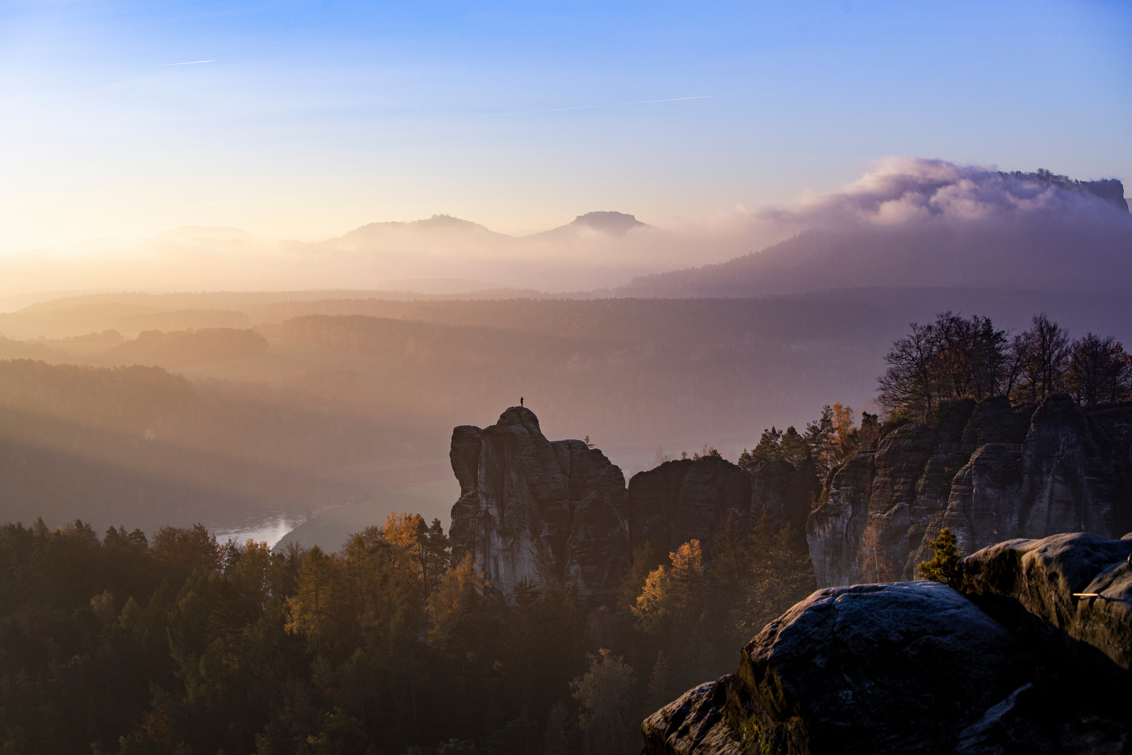 Herbstmorgen  an der Bastei #2