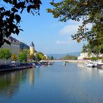 Herbstmorgen an der Lahn in Bad Ems