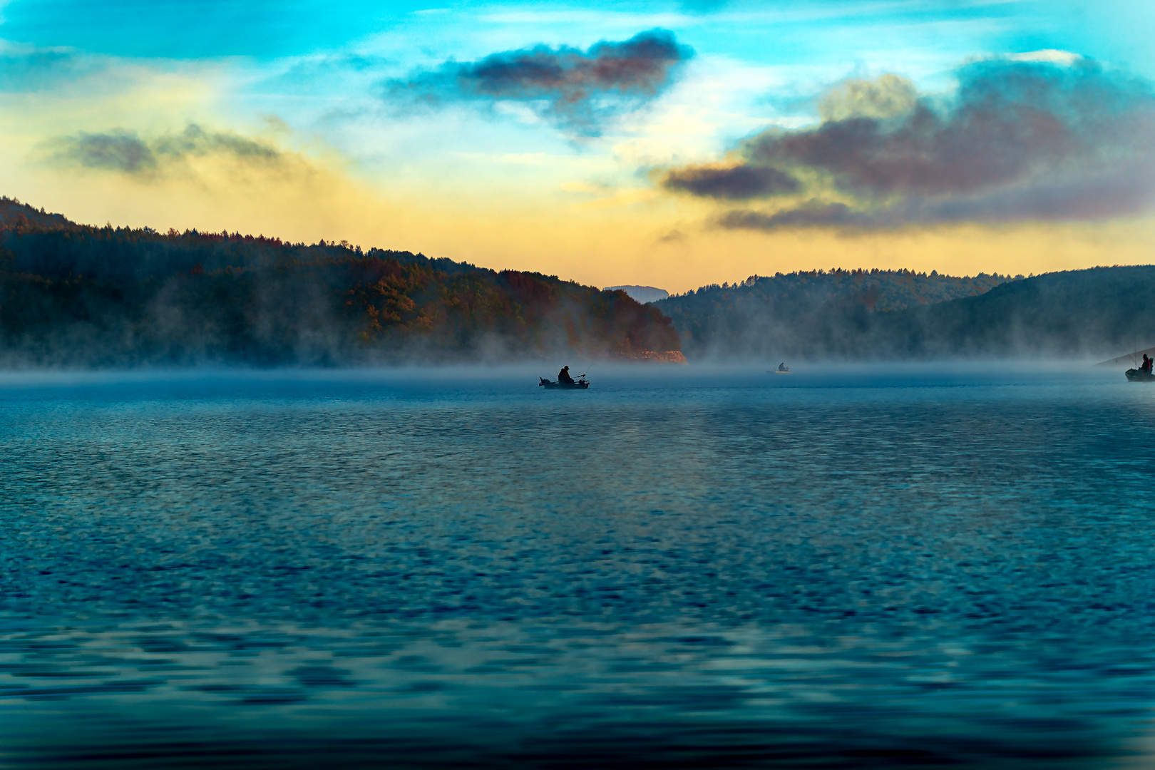 Herbstmorgen auf dem Biggesee